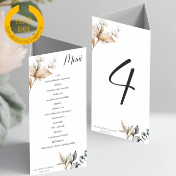 Menükártya (3 oldalas)