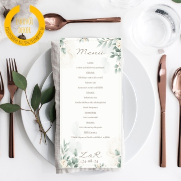 Menükártya (kétoldalas)